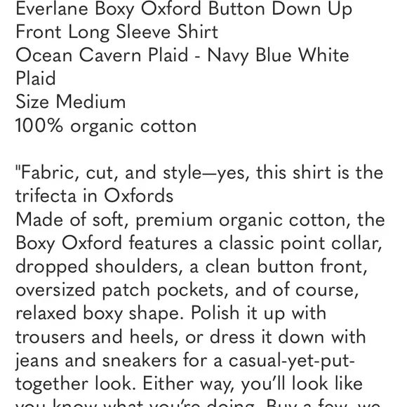 Everlane Black and White Plaid Oxford Shirt - Picture 13 of 14